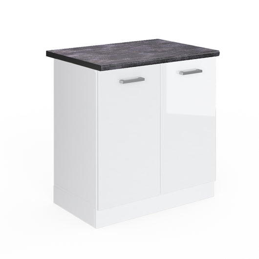 Vicco Mobile lavello cucina Bianco lucido 80 cm , PL Antracite