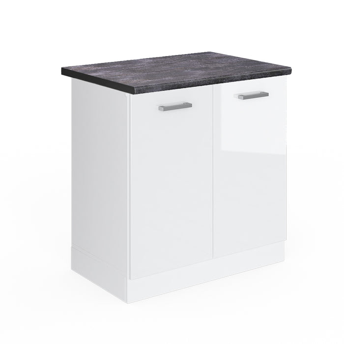 Vicco Mobile lavello cucina Bianco lucido 80 cm , PL Antracite