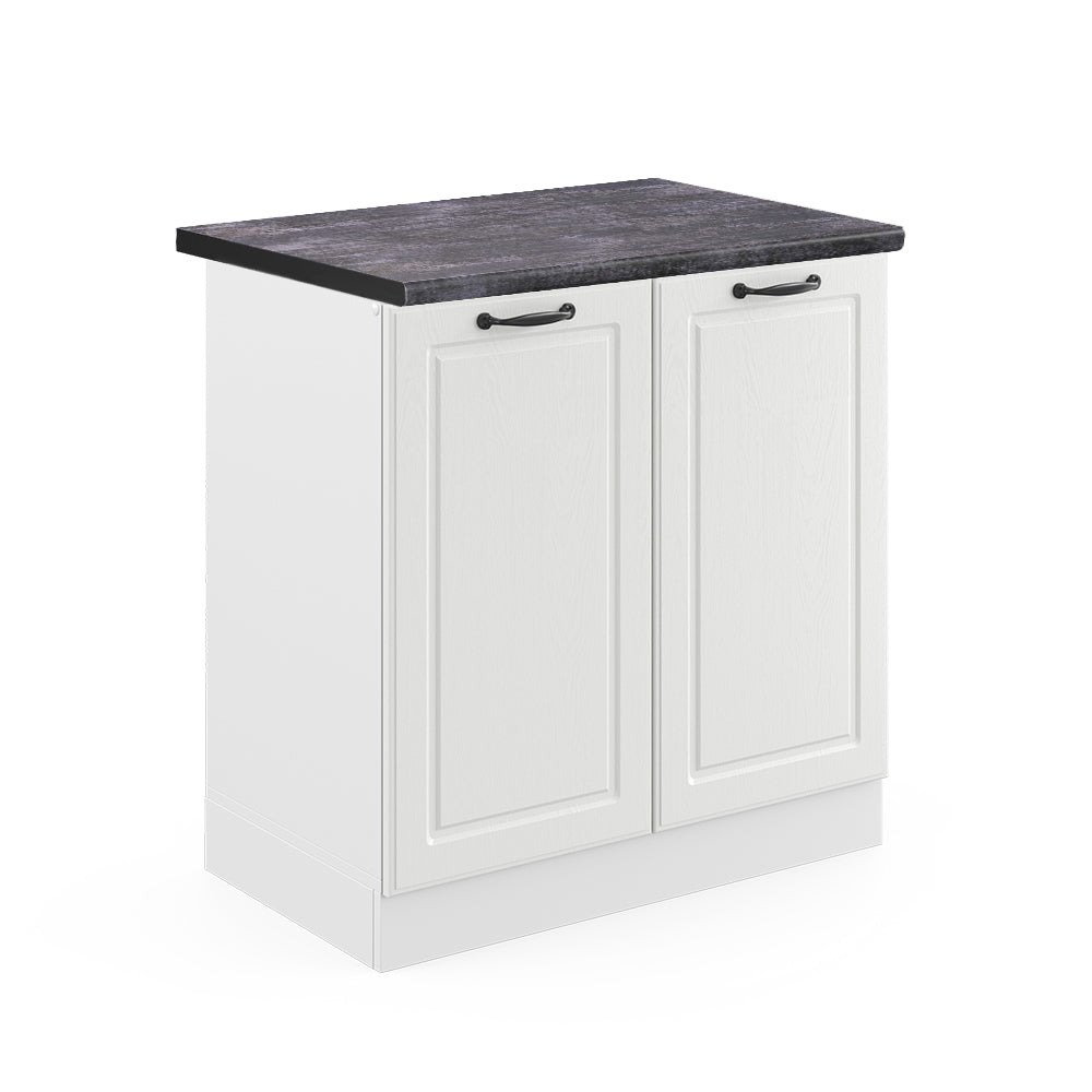 Vicco Mobile lavello cucina Bianco casa di campagna 80 cm , PL Antracite