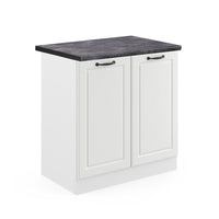 Vicco Mobile lavello cucina Bianco casa di campagna 80 cm , PL Antracite