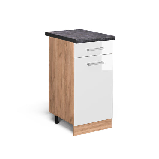 Vicco Mobiletto base per cucina Bianco lucido 40 cm , PL Antracite