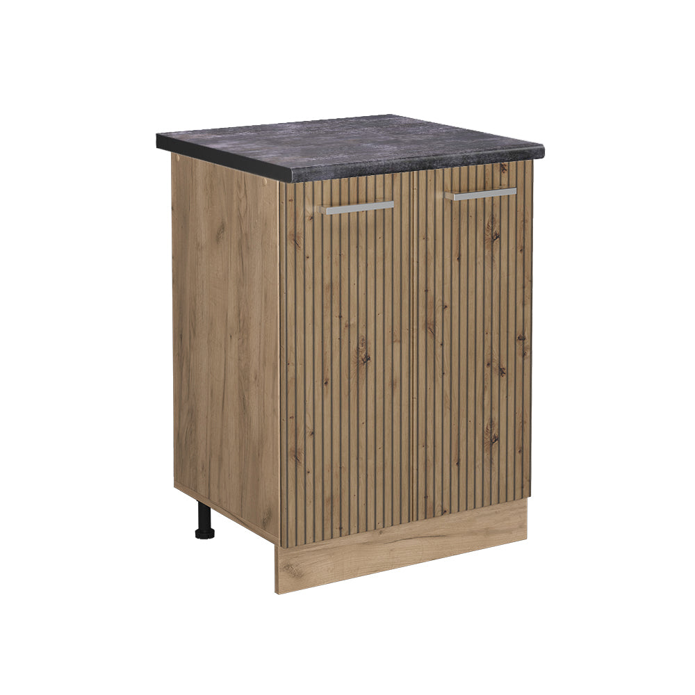 Vicco Mobiletto base cucina Rovere artigianale 60 cm , PL Antracite