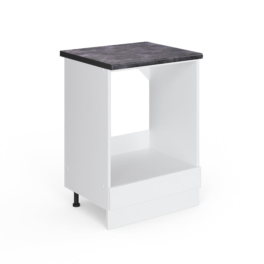 Vicco Mobile per forno da incasso Bianco lucido 60 cm , PL Antracite