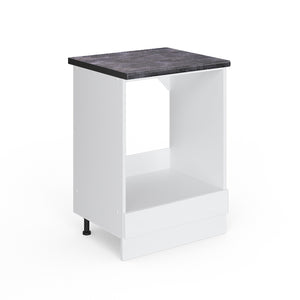 Vicco Mobile per forno da incasso Bianco lucido 60 cm , PL Antracite