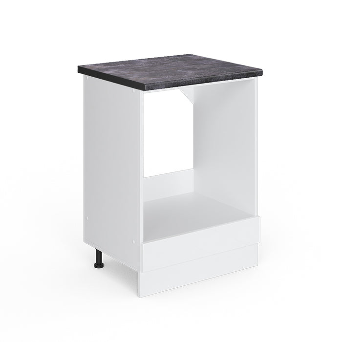 Vicco Mobile per forno da incasso Bianco lucido 60 cm , PL Antracite