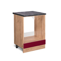 Vicco Mobile per forno da incasso Rosso lucido 60 cm , PL Antracite