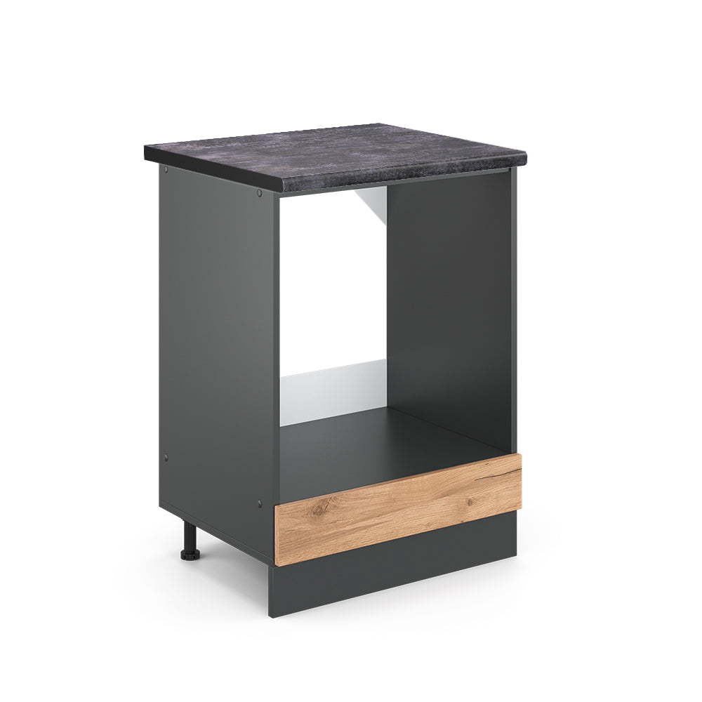 Vicco Mobile per forno da incasso Quercia dorata 60 cm , PL Antracite