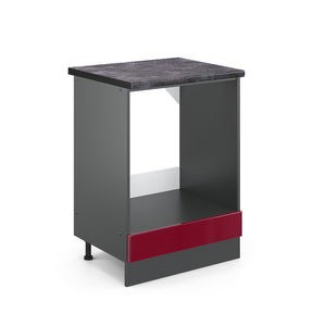 Vicco Mobile per forno da incasso Rosso lucido 60 cm , PL Antracite