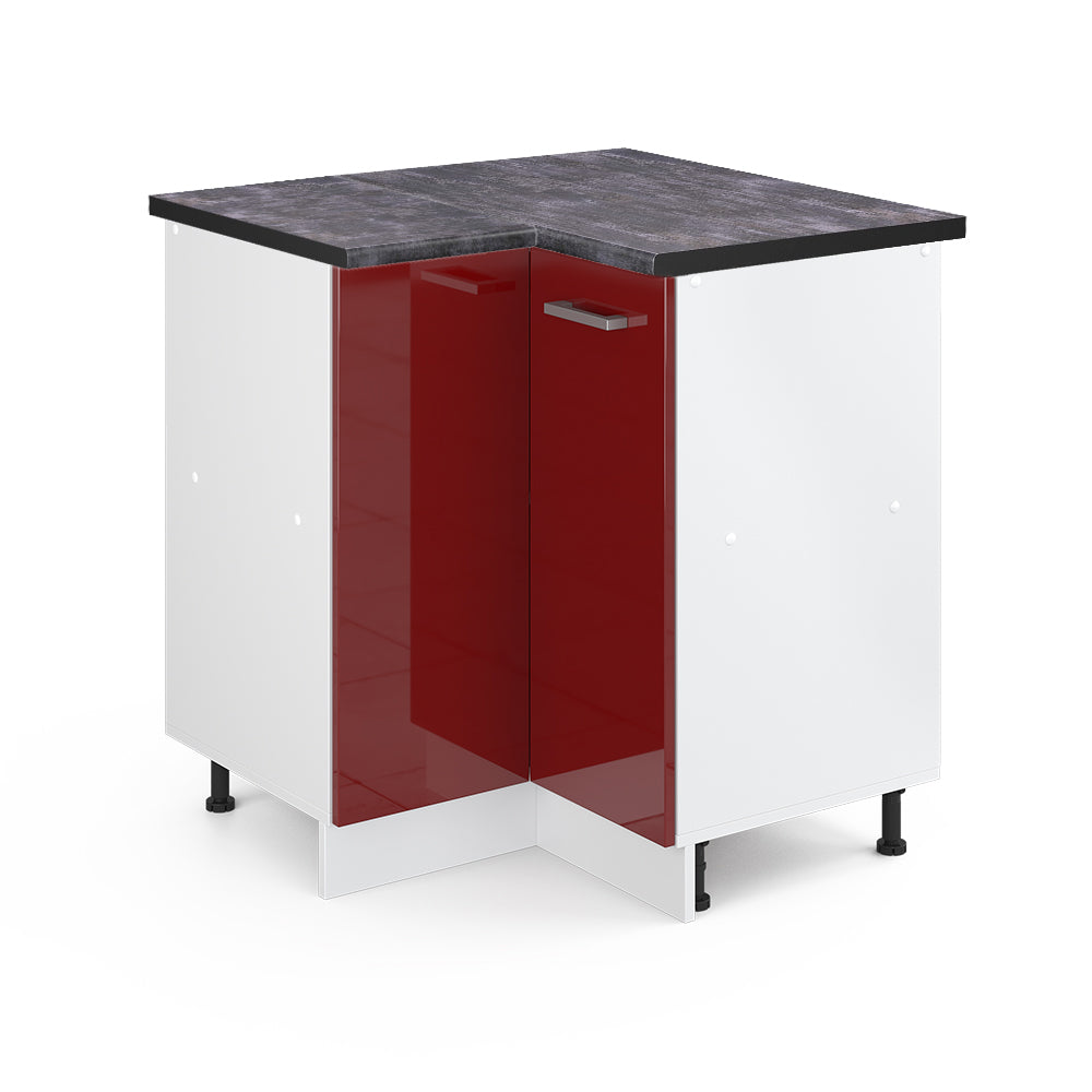 Vicco Mobile ad angolo cucina Rosso lucido 75.6 cm , PL Antracite