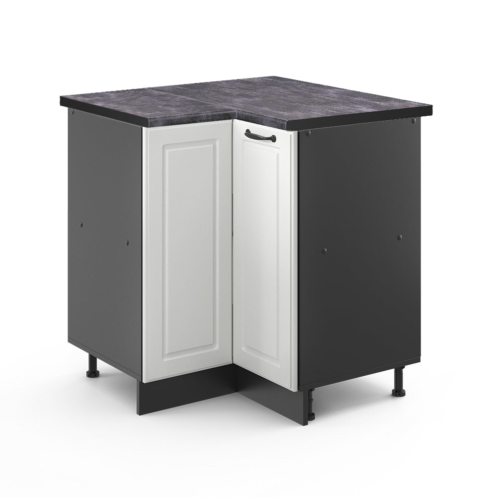 Vicco Mobile ad angolo cucina Bianco casa di campagna 75.6 cm , PL Antracite