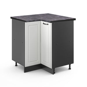 Vicco Mobile ad angolo cucina Bianco casa di campagna 75.6 cm , PL Antracite