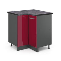Vicco Mobile ad angolo cucina Rosso lucido 75.6 cm , PL Antracite