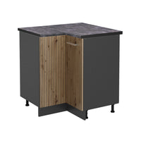 Vicco Mobile ad angolo cucina Rovere artigianale 75.6 cm , PL Antracite