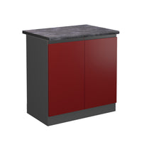 Vicco Mobile lavello cucina Rosso 80 cm , PL Antracite