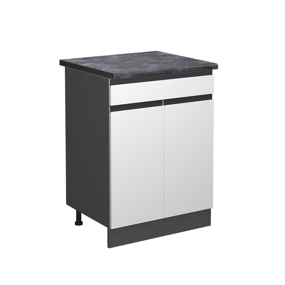 Vicco Base da cucina Bianco 60 cm , AP Antracite