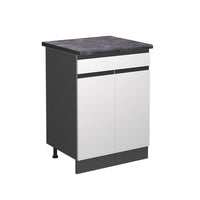 Vicco Base da cucina Bianco 60 cm , AP Antracite