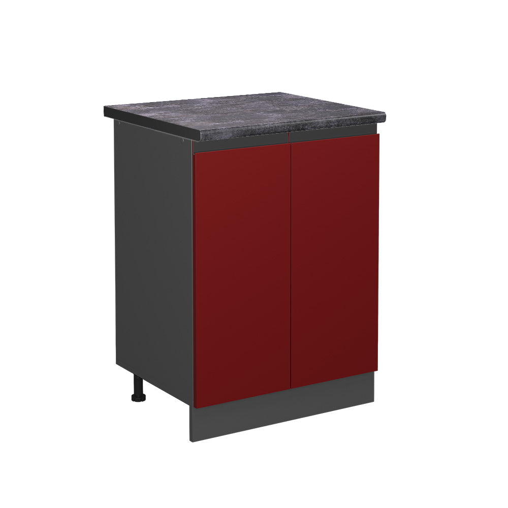 Vicco Mobiletto base cucina Rosso 60 cm , PL Antracite