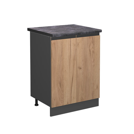 Vicco Mobiletto base cucina Quercia dorata 60 cm , PL Antracite