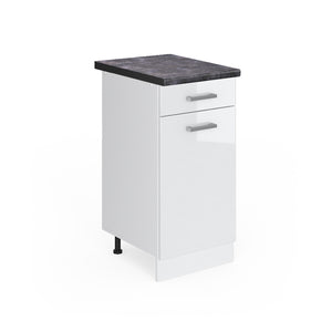 Vicco Mobiletto base per cucina Bianco lucido 40 cm , PL Antracite