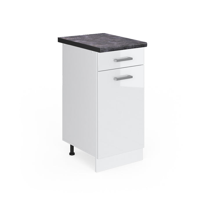 Vicco Mobiletto base per cucina Bianco lucido 40 cm , PL Antracite