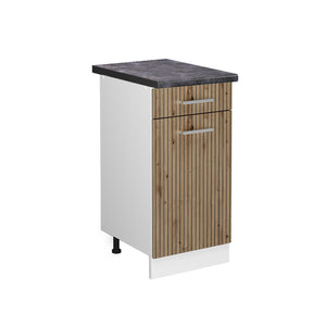 Vicco Mobiletto base per cucina Rovere artigianale 40 cm , PL Antracite