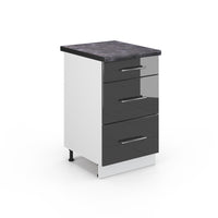 Vicco Mobili da cucina  Antracite lucido 50 cm , PT Antracite