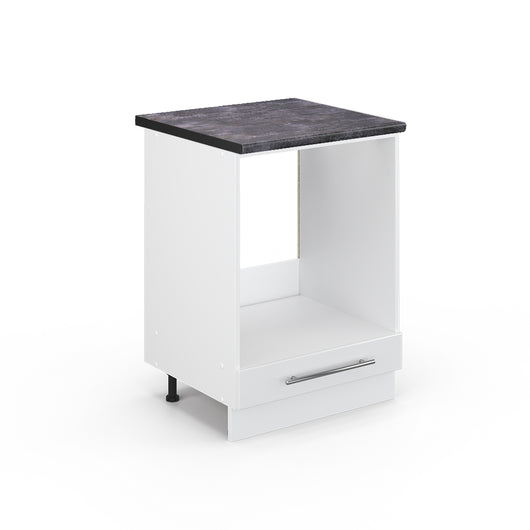 Vicco Mobile per forno da incasso Bianco lucido 60 cm , PL Antracite