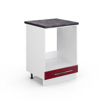 Vicco Mobile per forno da incasso Rosso bordeaux lucido 60 cm , PL Antracite