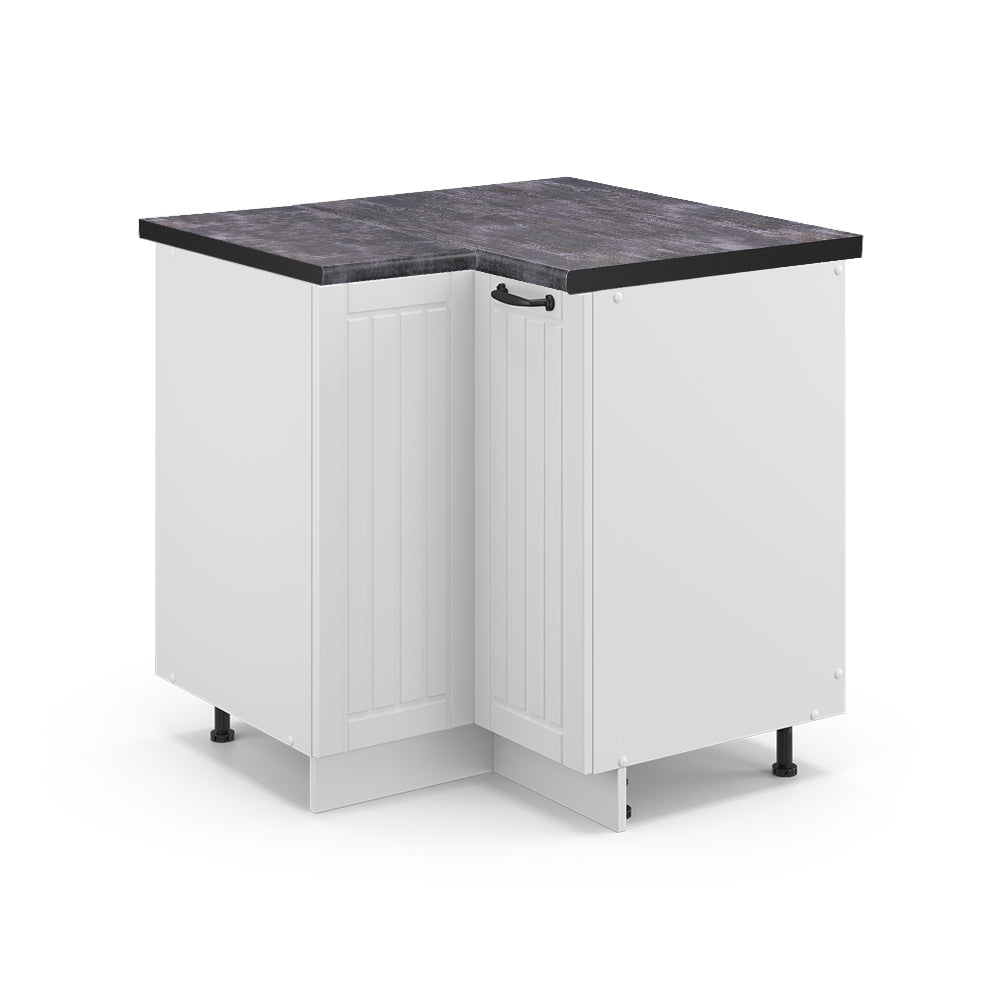 Vicco Mobile ad angolo cucina Bianco casa di campagna 80.5 cm , PL Antracite
