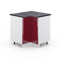 Vicco Mobile ad angolo cucina Rosso bordeaux lucido 80.5 cm , PL Antracite