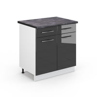 Vicco Mobiletto base per cucina Antracite lucido 80 cm , PL Antracite