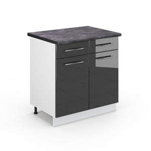Vicco Mobiletto base per cucina Antracite lucido 80 cm , PL Antracite