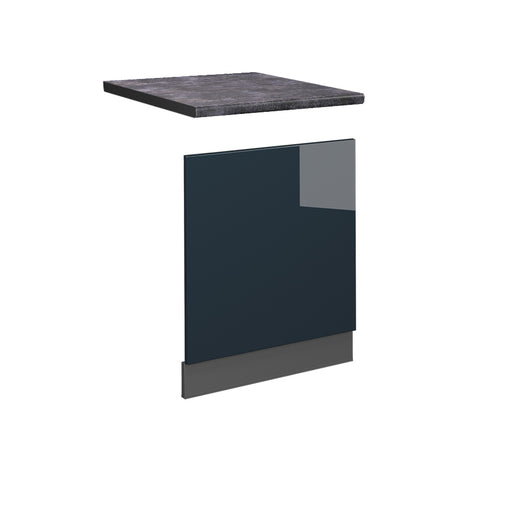 Vicco Fascia per lavastoviglie Blu scuro lucido 60 cm , PL Antracite