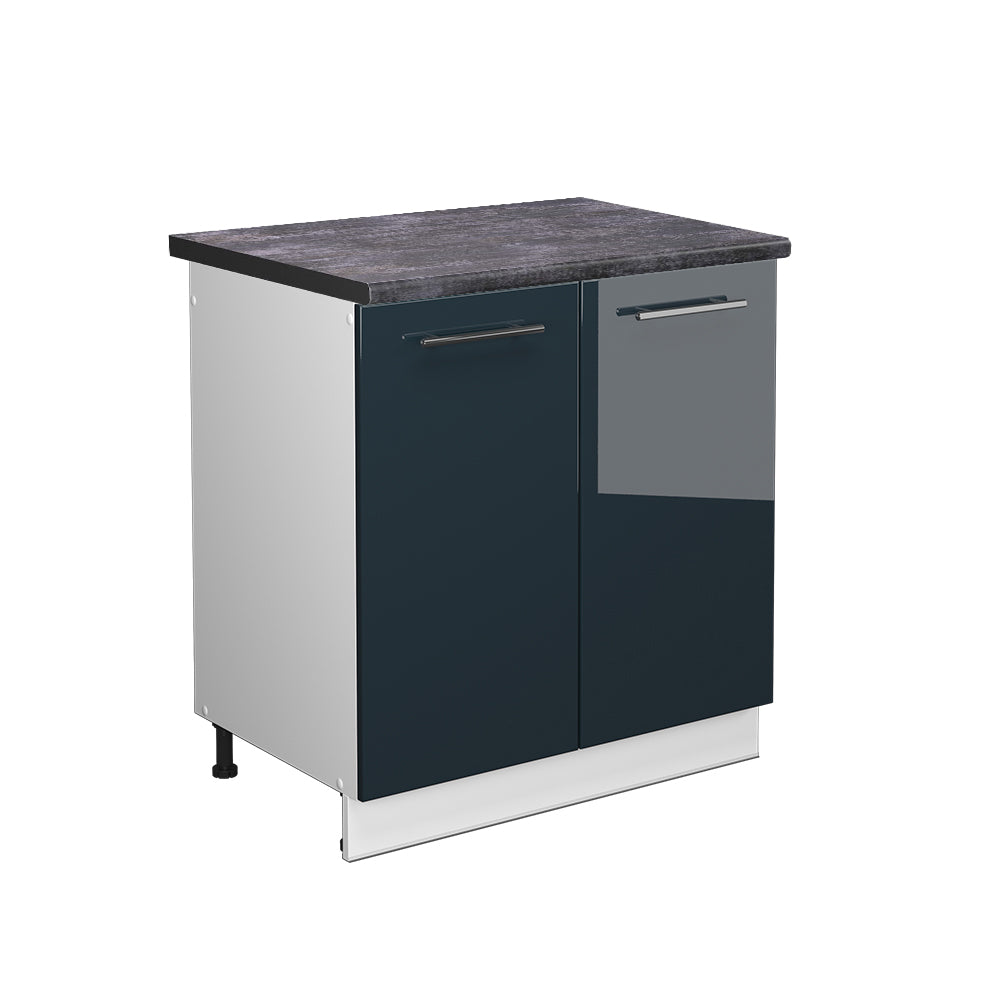 Vicco Mobili da cucina  Blu scuro lucido 80 cm , PL Antracite