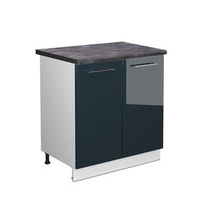 Vicco Mobili da cucina  Blu scuro lucido 80 cm , PL Antracite