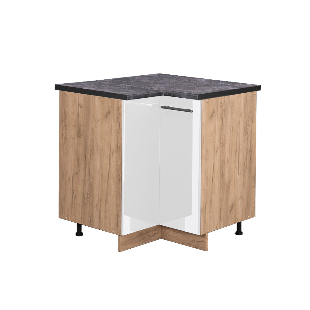 Vicco Mobile ad angolo cucina Bianco lucido 80.5 cm , PL Antracite