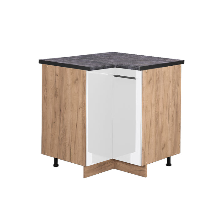 Vicco Mobile ad angolo cucina Bianco lucido 80.5 cm , PL Antracite