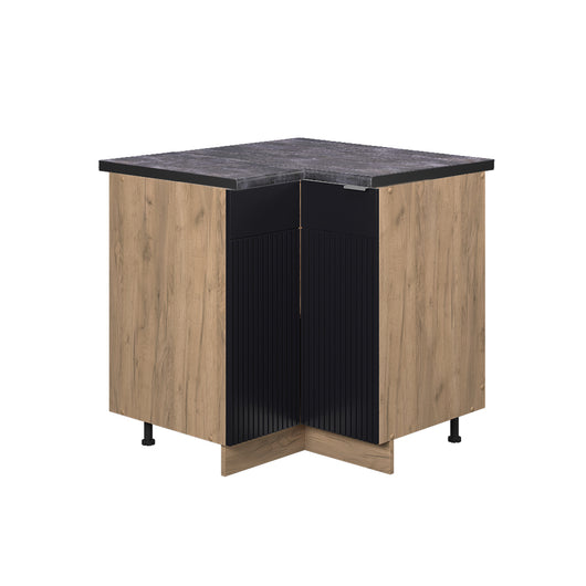 Vicco Mobile ad angolo cucina Nero a righe 80.5 cm , PL Antracite