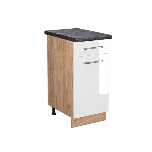 Vicco Mobiletto base per cucina Bianco lucido 40 cm , PL Antracite