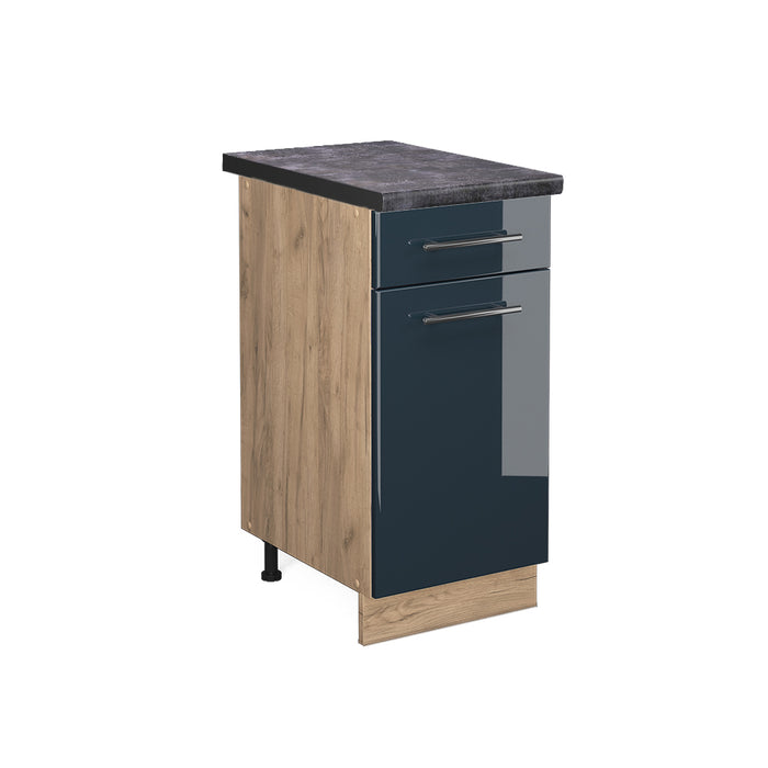 Vicco Mobili da cucina Blu scuro lucido 40 cm , PL Antracite