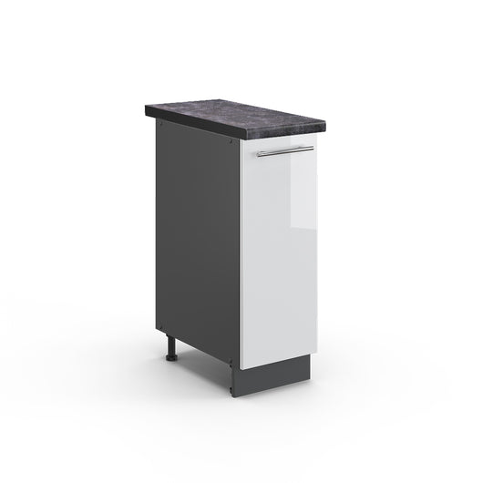 Vicco Armadio cucina dispensa alto Bianco lucido 30 cm , PL Antracite