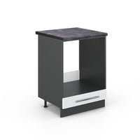 Vicco Mobile per forno da incasso Bianco lucido 60 cm , PL Antracite