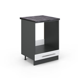 Vicco Mobile per forno da incasso Bianco lucido 60 cm , PL Antracite
