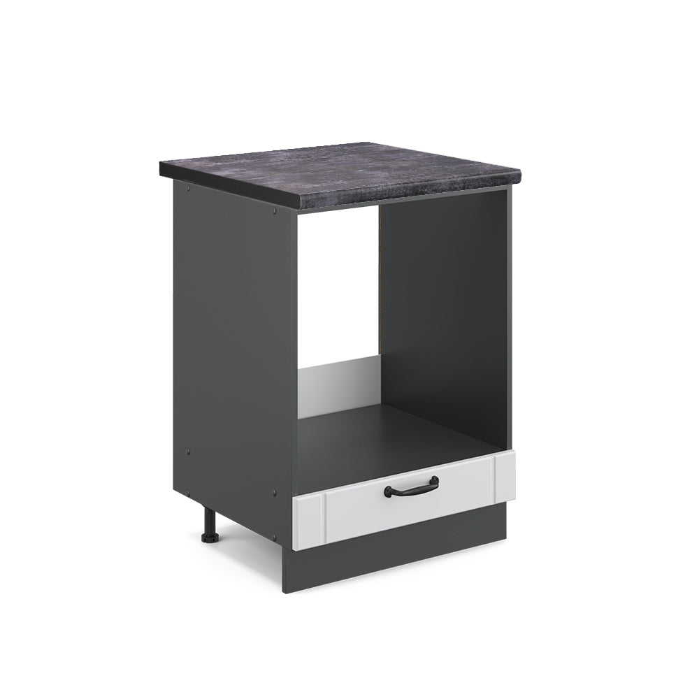 Vicco Mobile per forno da incasso Bianco casa di campagna 60 cm , PL Antracite