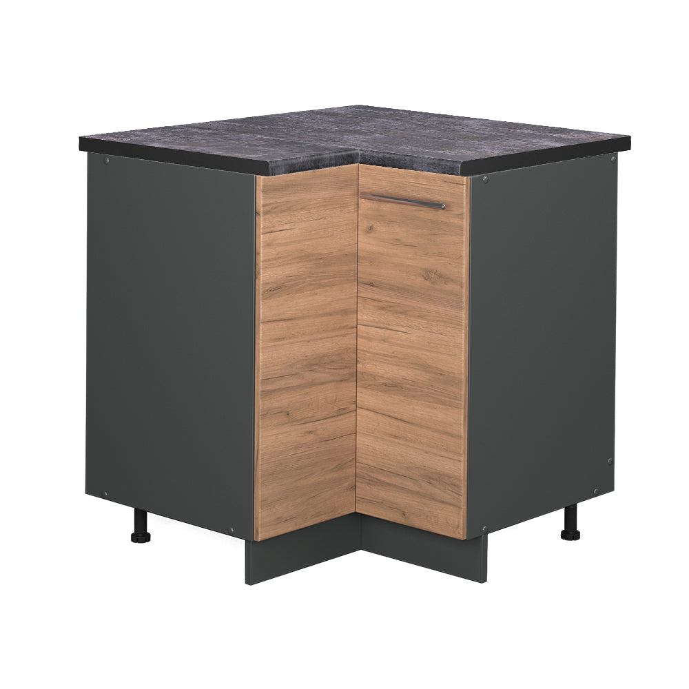 Vicco Mobile ad angolo cucina Quercia dorata 80.5 cm , PL Antracite