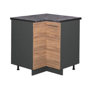 Vicco Mobile ad angolo cucina Quercia dorata 80.5 cm , PL Antracite