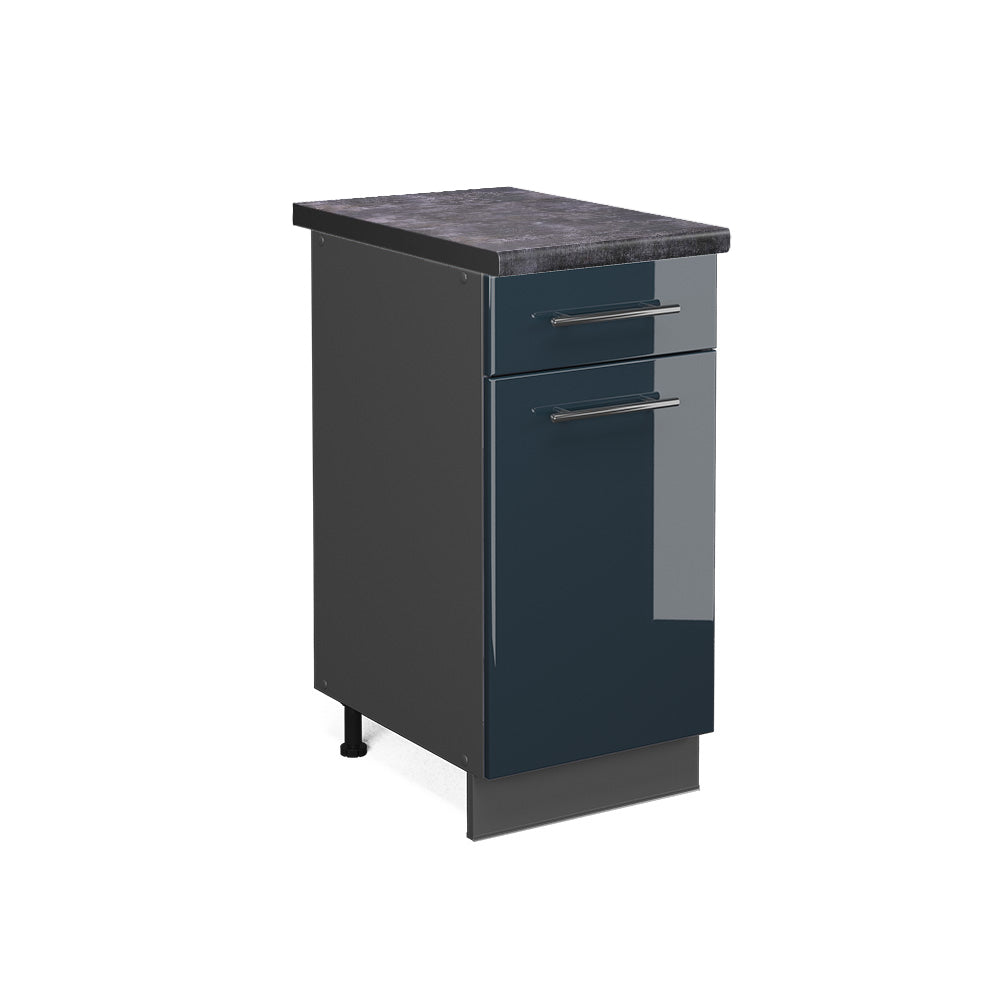 Vicco Mobiletto base per cucina Blu scuro lucido 40 cm , PL Antracite
