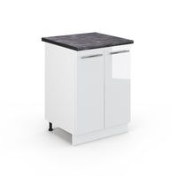 Vicco Mobiletto base cucina Bianco lucido 60 cm , PL Antracite