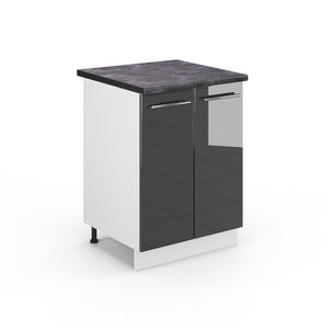 Vicco Mobiletto base cucina Antracite lucido 60 cm , PL Antracite