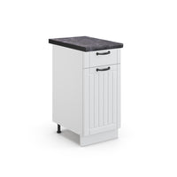 Vicco Mobiletto base per cucina Bianco casa di campagna 40 cm , PL Antracite